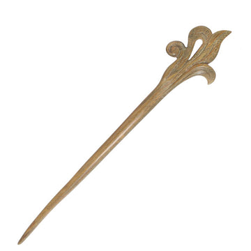 CrystalMood Handmade Carved Wood Hair Stick Bloom Rosewood